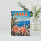 Hvar Croatia Vintag Postkarte (Stehend Vorderseite)