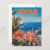 Hvar Croatia Vintag Postkarte (Vorne/Hinten)