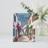 Hvar-Gasse Kroatien Postkarte (Stehend Vorderseite)