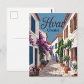 Hvar-Gasse Kroatien Postkarte (Vorne/Hinten)