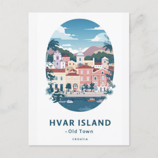Hvar Insel Altstadt Postkarte - Entdecken Sie das