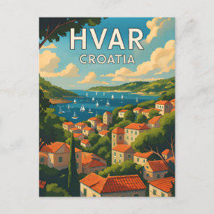 Hvar Insel Altstadt Postkarte - Entdecken Sie das 