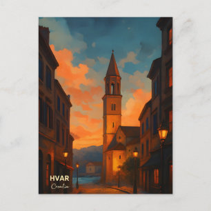 Hvar Island Old Town Postcard - Entdecken Sie das Postkarte
