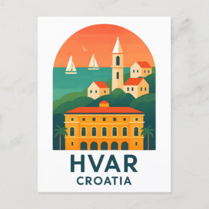 Hvar Island Old Town Postcard - Entdecken Sie das Postkarte