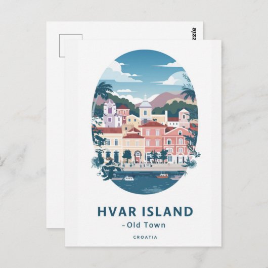 Hvar Island Old Town Postcard - Entdecken Sie das  Postkarte (Vorne/Hinten)