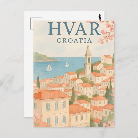Hvar Island Old Town Postcard - Entdecken Sie die  Postkarte (Vorne/Hinten)