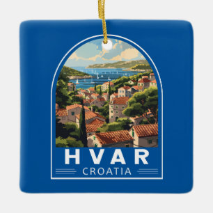 Hvar Kroatien Reise Kunst Vintage Keramikornament