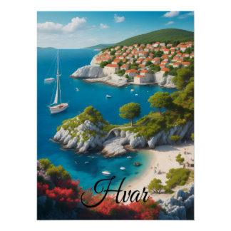 Hvar Kroatien Reiseplakat Poster