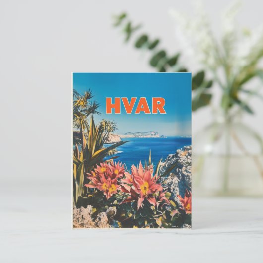 Hvar Vintag Postkarte (Stehend Vorderseite)