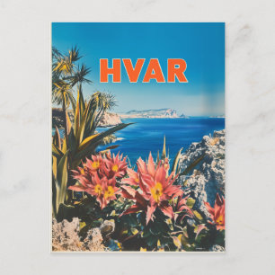 Hvar vintage  postkarte