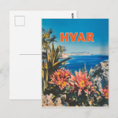 Hvar vintage postkarte (Vorne/Hinten)