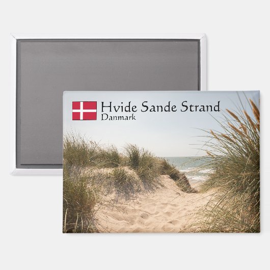 Hvide Sande Dänemark Magnet (Vorderseite/Rückseite)