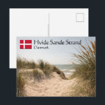Hvide Sande Dänemark Postkarte<br><div class="desc">Foto der Dünen von Hvide Sande Strand in Jutland, Dänemark. Foto © Sebastian Wurm.</div>