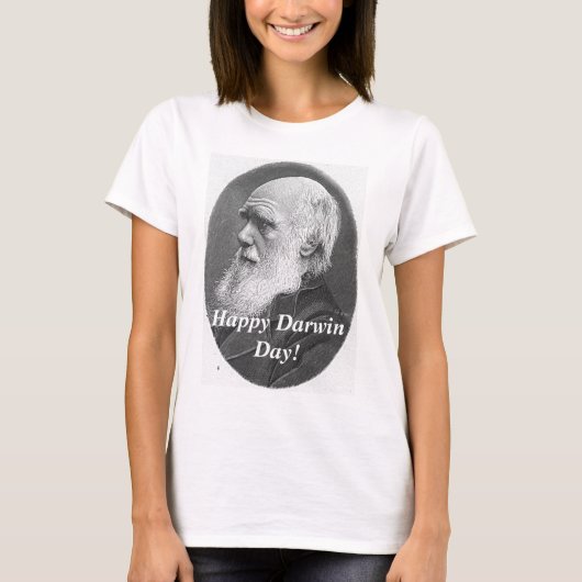 Hw-Darwin, Happy Darwin Day! T-Shirt (Vorderseite)