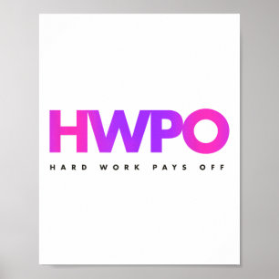 Hw Harte Arbeit zahlt sich aus Pastell Motivierend Poster