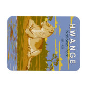 Hwange National Park Zimbabwe Travel Art Vintag Magnet (Horizontal)