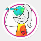 HWJ Logo Classic Round Sticker (Vorderseite)