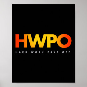 Hwpo-harte Arbeit leistet Pastell Motivierend Poster