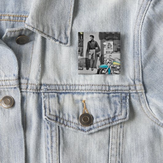 HWY 51 Silber 2 Button (Beispiel)