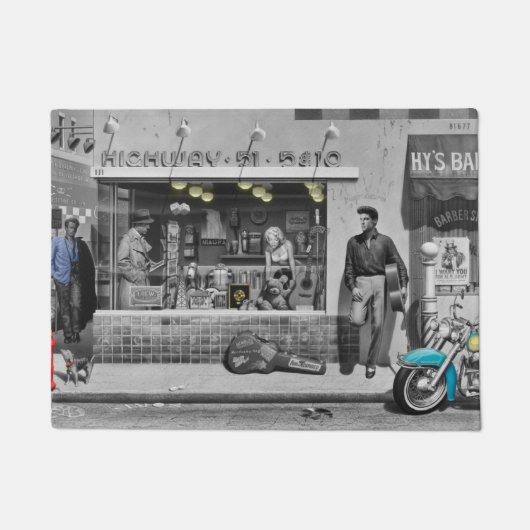 HWY 51 Silber 2 Fußmatte (Vorderseite)