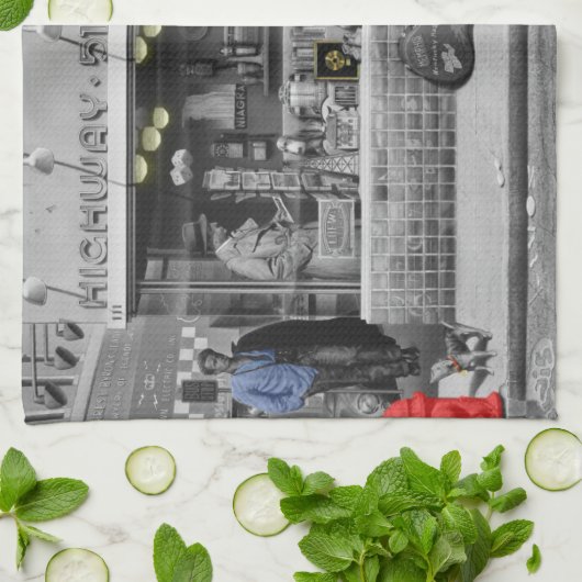 HWY 51 Silber 2 Handtuch (Gefaltet)