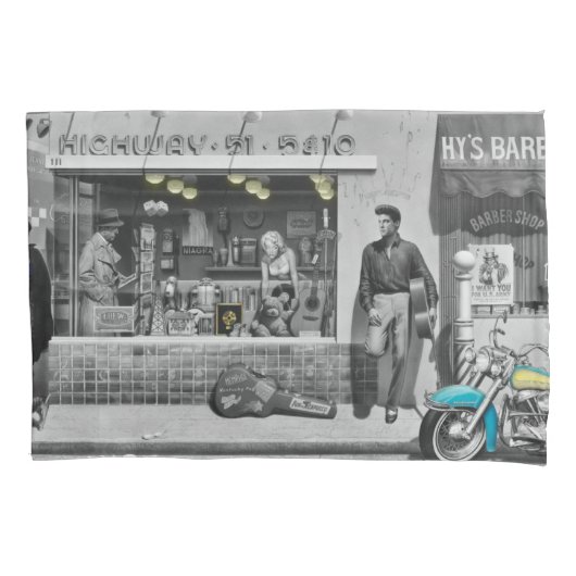 HWY 51 Silber 2 Kissenbezug (Vorderseite-Links)