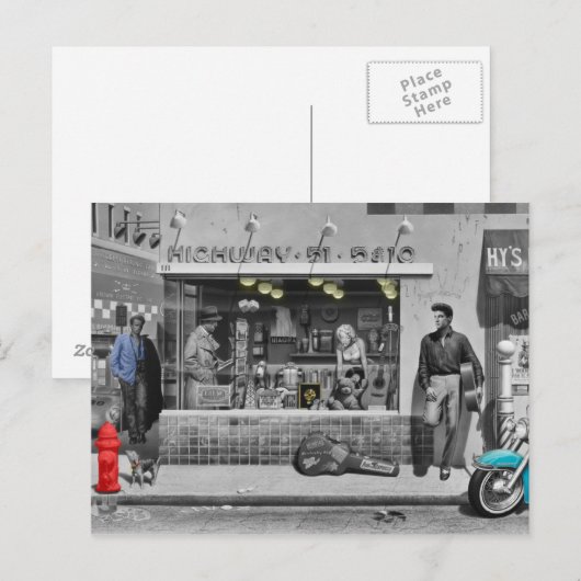 HWY 51 Silver Postkarte (Vorne/Hinten)