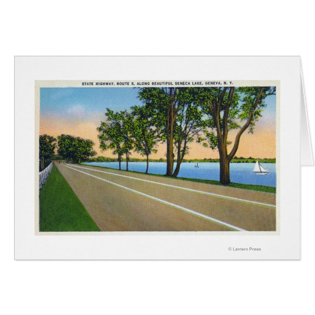 Hwy Route 5 Aussicht auf Seneca See (Vorderseite (Horizontal))