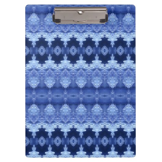 Hy Blue Ikat 2 Klemmbrett (Vorderseite)