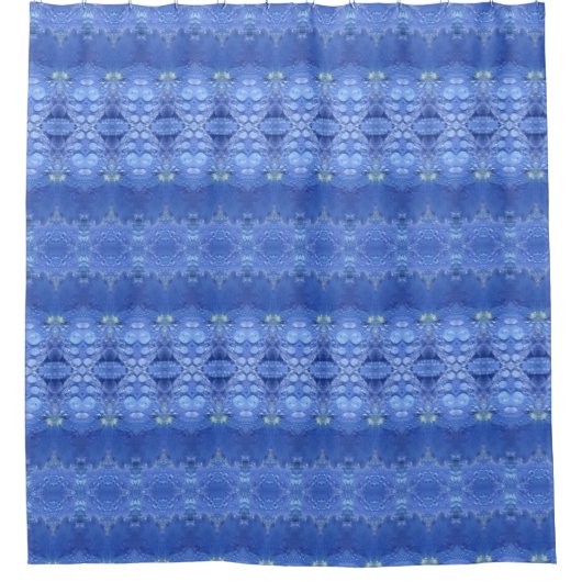 Hy Blue Ikat 4 Duschvorhang (Vorderseite)