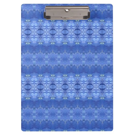 Hy Blue Ikat 4 Klemmbrett (Vorderseite)