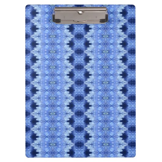 Hy Blue Ikat 8 Klemmbrett (Vorderseite)