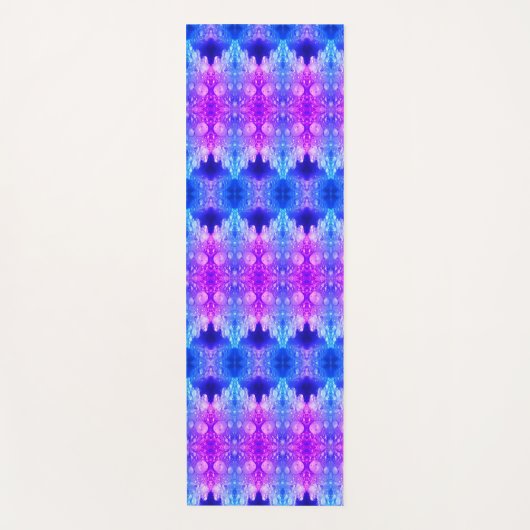 Hy Blue Ikat 8 Miami Yogamatte (Vorderseite)