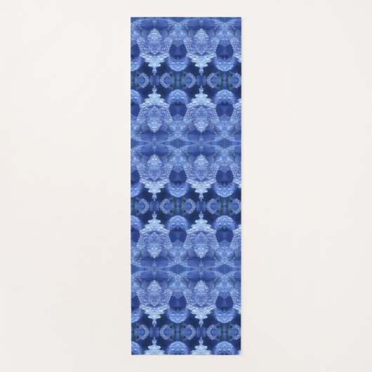 Hy Blue Ikat Pouf Yogamatte (Vorderseite)