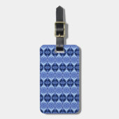 Hy Blue Ikat Zen Gepäckanhänger (Vorderseite vertikal)