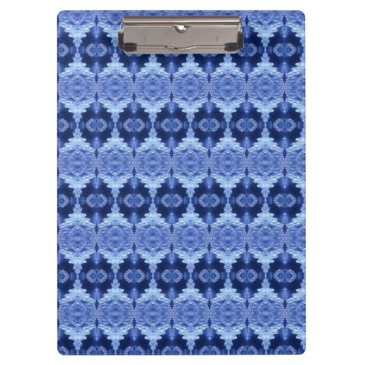 Hy Blue Ikat Zen Klemmbrett (Vorderseite)
