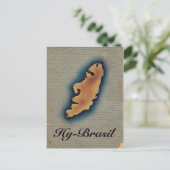 Hy-Brazil Mythological Old Map Postkarte (Stehend Vorderseite)