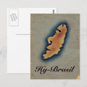 Hy-Brazil Mythological Old Map Postkarte (Vorne/Hinten)