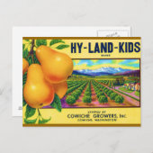 Hy-Land-Kids Birnen Postkarte (Vorne/Hinten)