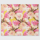 Hyacinth and peonis flowers, seamless pattern. Wat Geschenkpapier (Flach)