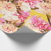 Hyacinth and peonis flowers, seamless pattern. Wat Geschenkpapier (Ecke)