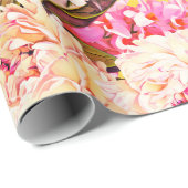 Hyacinth and peonis flowers, seamless pattern. Wat Geschenkpapier (Rolleneckpunkt)