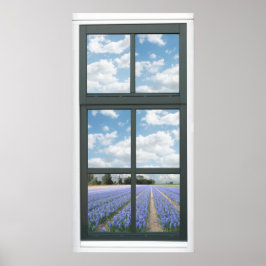 Hyacinth Blume Spring Imitate Window View Poster