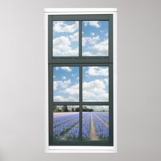 Hyacinth Blume Spring Imitate Window View Poster (Vorne)