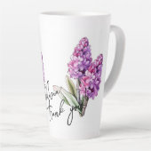 Hyacinth "Danke!" Editable Slogan & Name Milchtasse (Rechte Ecke)
