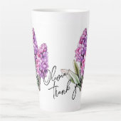 Hyacinth "Danke!" Editable Slogan & Name Milchtasse (Vorderseite)