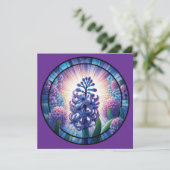 Hyacinth - Feste Glaskunst Einladung (Stehend Vorderseite)