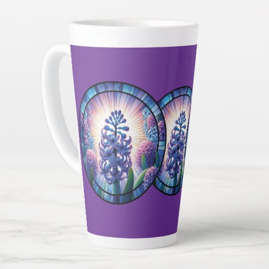 Hyacinth - Feste Glaskunst Milchtasse (Linke Ecke)