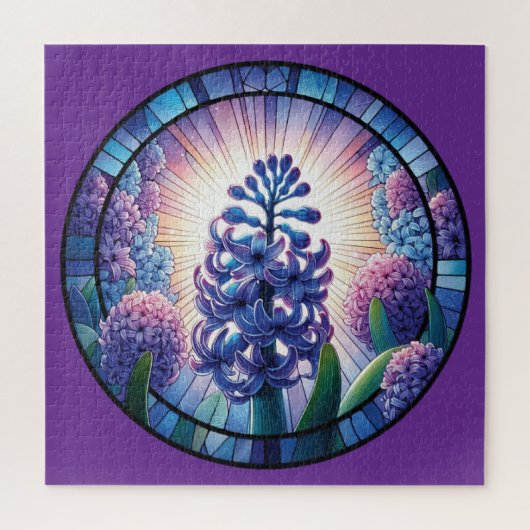 Hyacinth - Feste Glaskunst Puzzle (Vertikal)