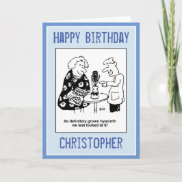 Hyacinth House Pflanze Puppe Cartoon Karte